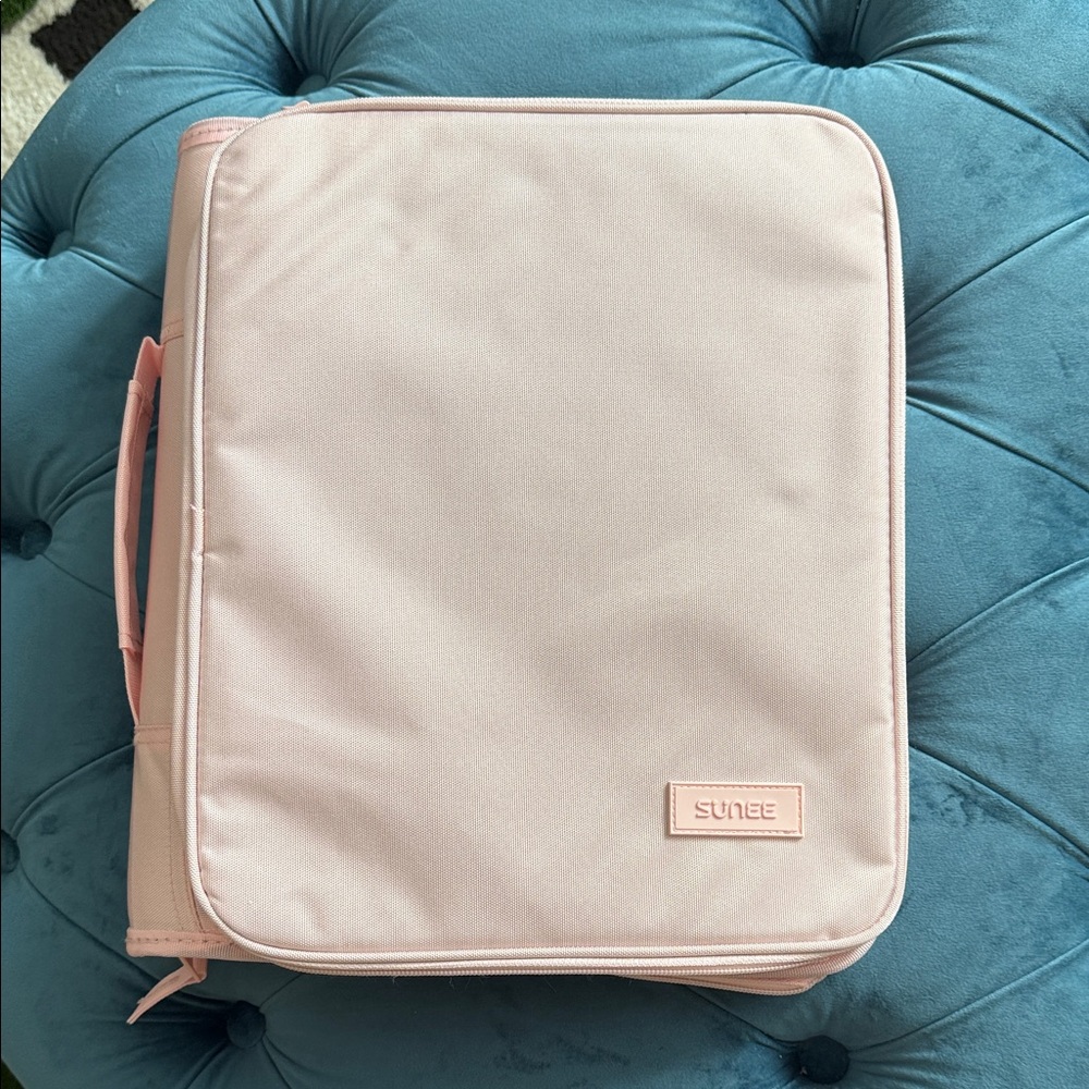 SUNEE Pink Home Office Binder with Handle